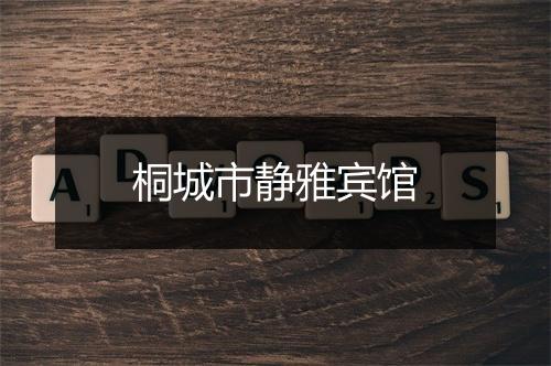 桐城市静雅宾馆