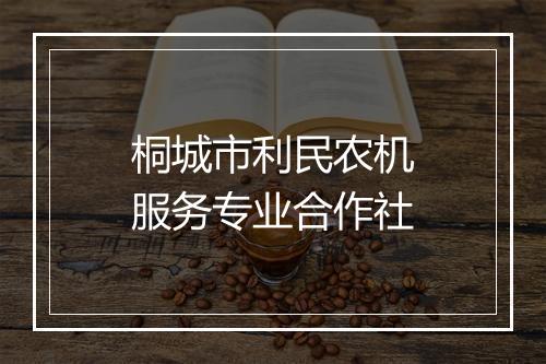 桐城市利民农机服务专业合作社