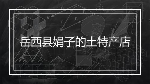 岳西县娟子的土特产店