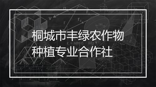 桐城市丰绿农作物种植专业合作社