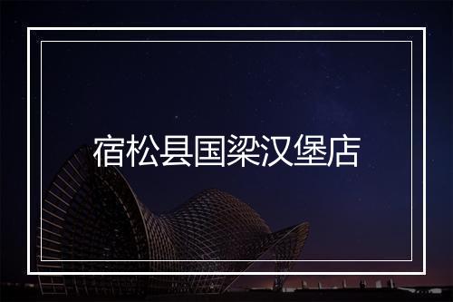 宿松县国梁汉堡店