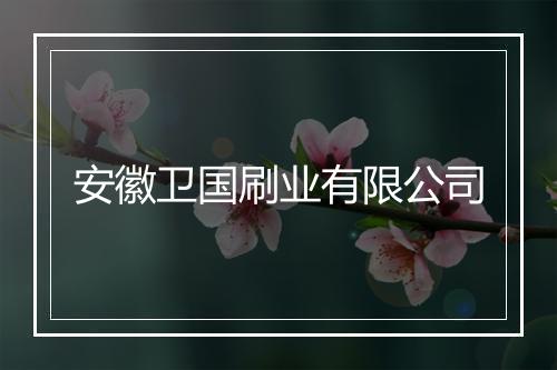 安徽卫国刷业有限公司