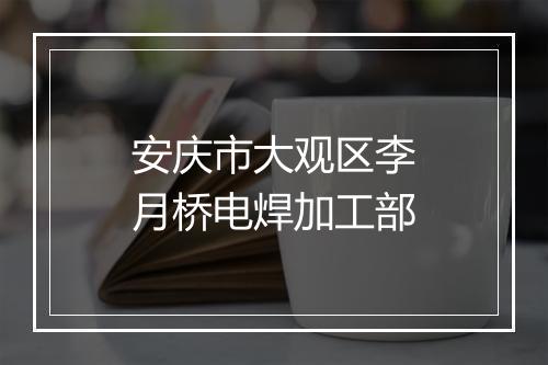 安庆市大观区李月桥电焊加工部