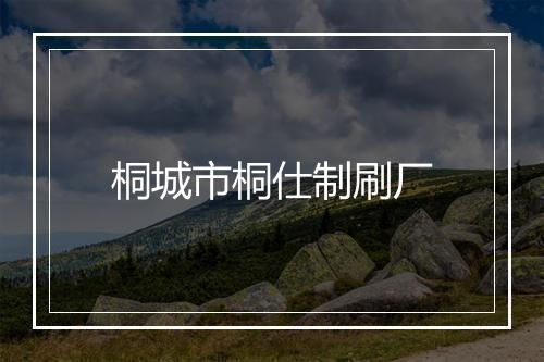 桐城市桐仕制刷厂