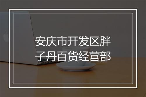 安庆市开发区胖子丹百货经营部