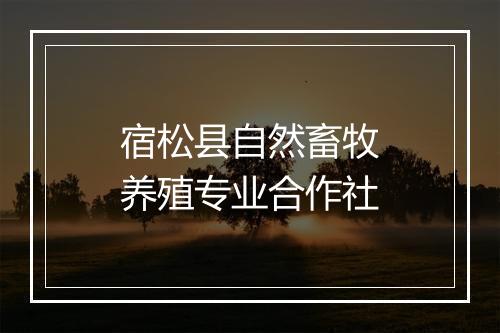 宿松县自然畜牧养殖专业合作社