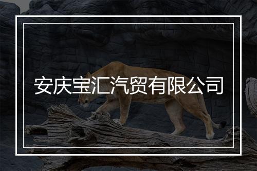 安庆宝汇汽贸有限公司