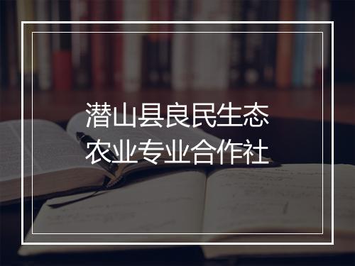 潜山县良民生态农业专业合作社