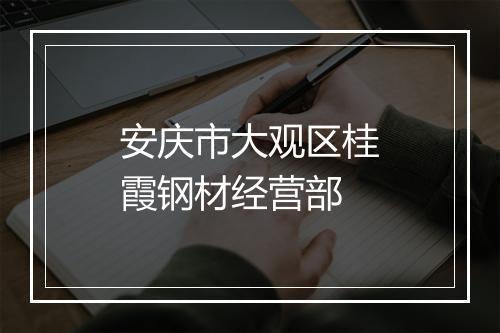 安庆市大观区桂霞钢材经营部
