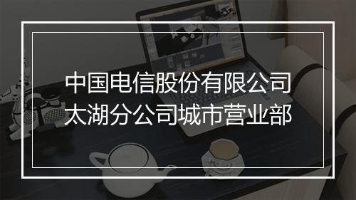 中国电信股份有限公司太湖分公司城市营业部