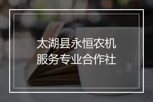 太湖县永恒农机服务专业合作社