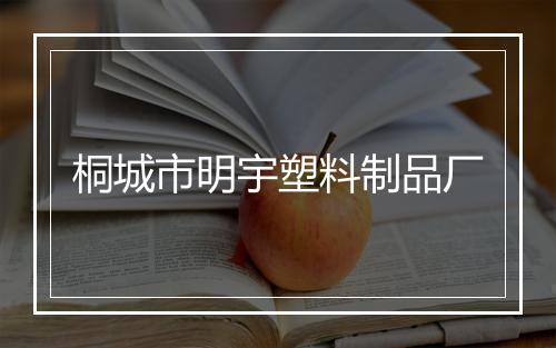 桐城市明宇塑料制品厂