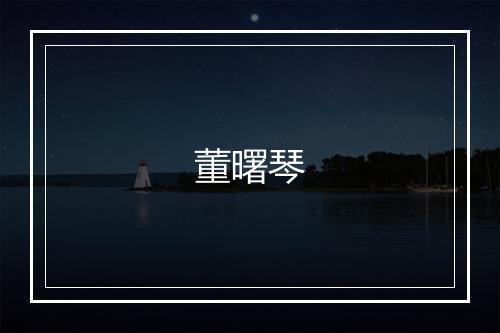 董曙琴