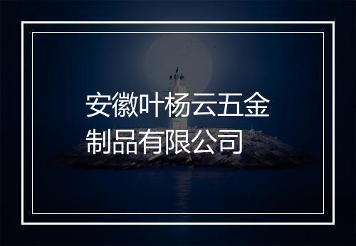 安徽叶杨云五金制品有限公司