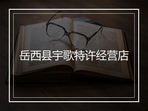 岳西县宇歌特许经营店
