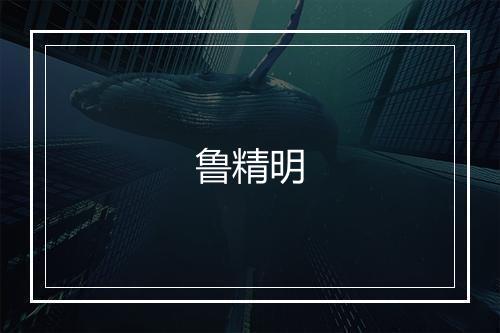 鲁精明