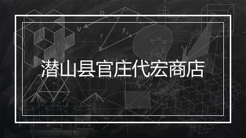 潜山县官庄代宏商店