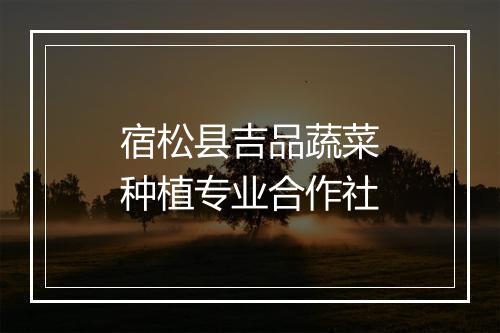 宿松县吉品蔬菜种植专业合作社