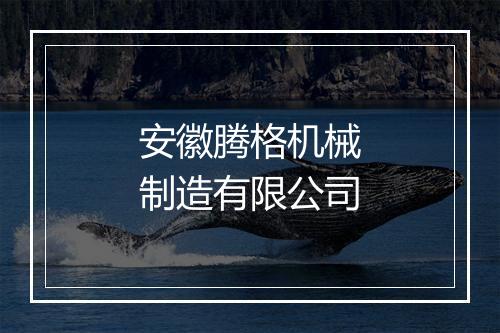 安徽腾格机械制造有限公司