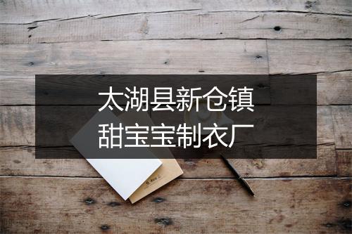 太湖县新仓镇甜宝宝制衣厂