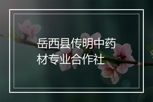 岳西县传明中药材专业合作社