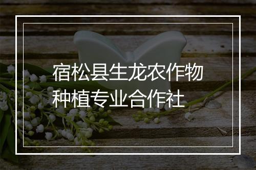 宿松县生龙农作物种植专业合作社