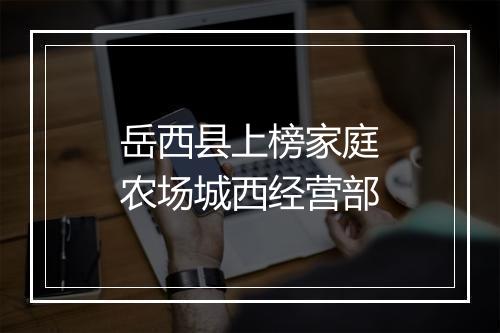 岳西县上榜家庭农场城西经营部