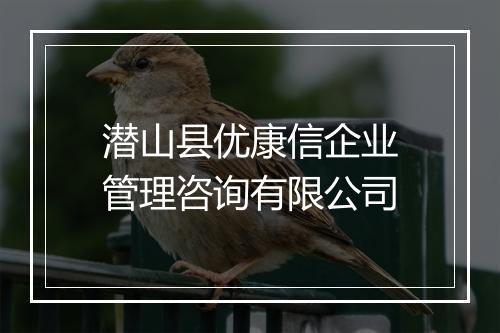 潜山县优康信企业管理咨询有限公司