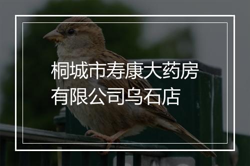 桐城市寿康大药房有限公司乌石店