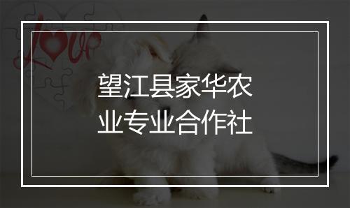 望江县家华农业专业合作社