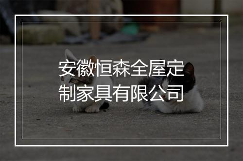安徽恒森全屋定制家具有限公司