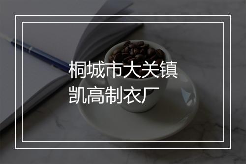 桐城市大关镇凯高制衣厂