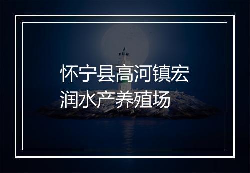 怀宁县高河镇宏润水产养殖场