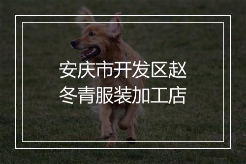 安庆市开发区赵冬青服装加工店