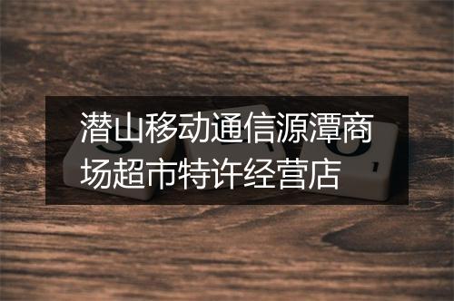 潜山移动通信源潭商场超市特许经营店