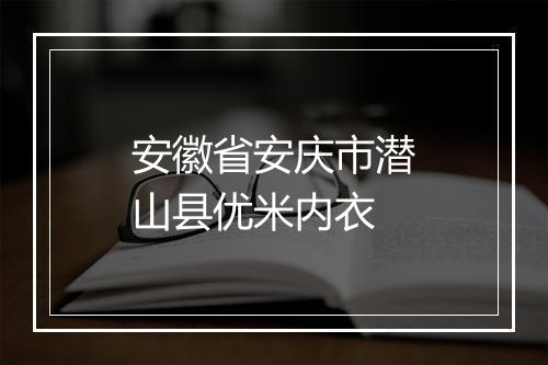 安徽省安庆市潜山县优米内衣