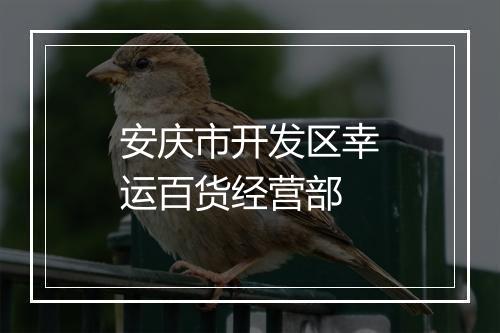 安庆市开发区幸运百货经营部