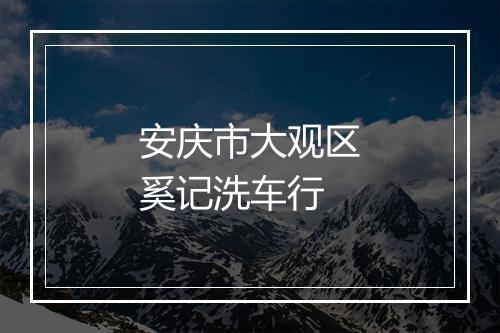 安庆市大观区奚记洗车行