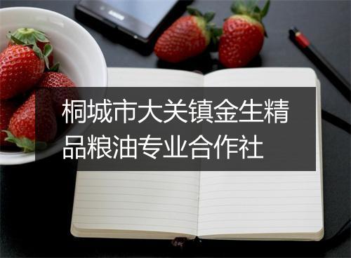 桐城市大关镇金生精品粮油专业合作社