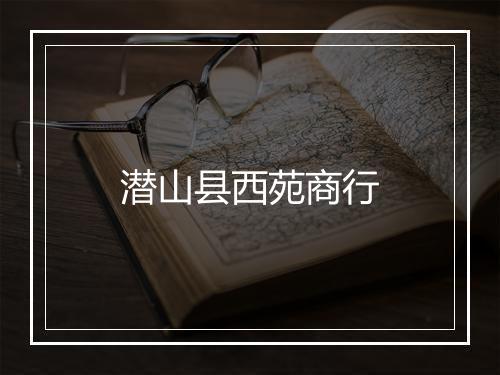 潜山县西苑商行