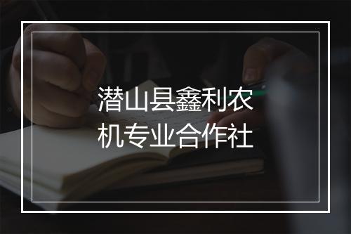 潜山县鑫利农机专业合作社