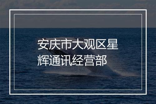 安庆市大观区星辉通讯经营部