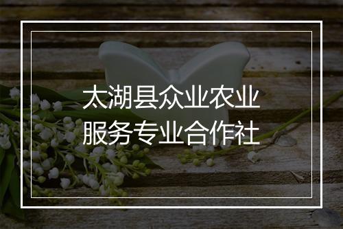太湖县众业农业服务专业合作社