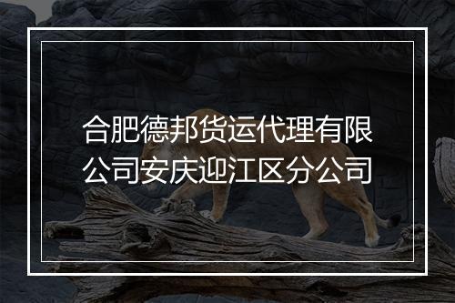 合肥德邦货运代理有限公司安庆迎江区分公司