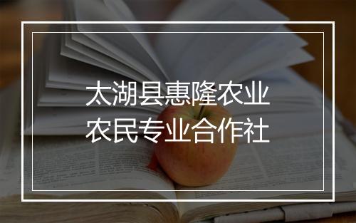 太湖县惠隆农业农民专业合作社