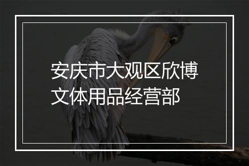 安庆市大观区欣博文体用品经营部