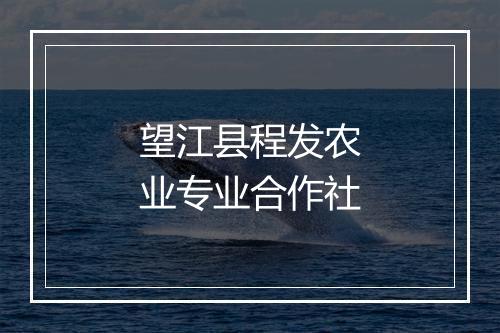 望江县程发农业专业合作社