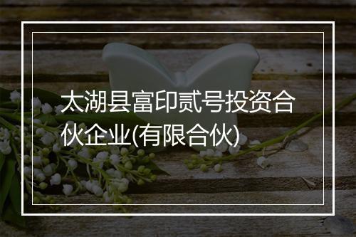 太湖县富印贰号投资合伙企业(有限合伙)