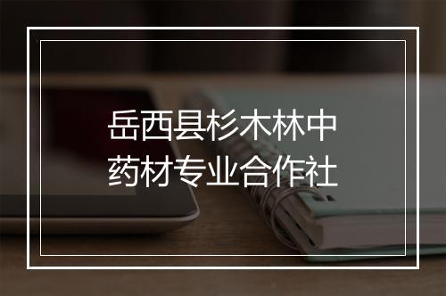岳西县杉木林中药材专业合作社