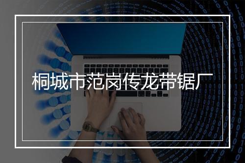 桐城市范岗传龙带锯厂